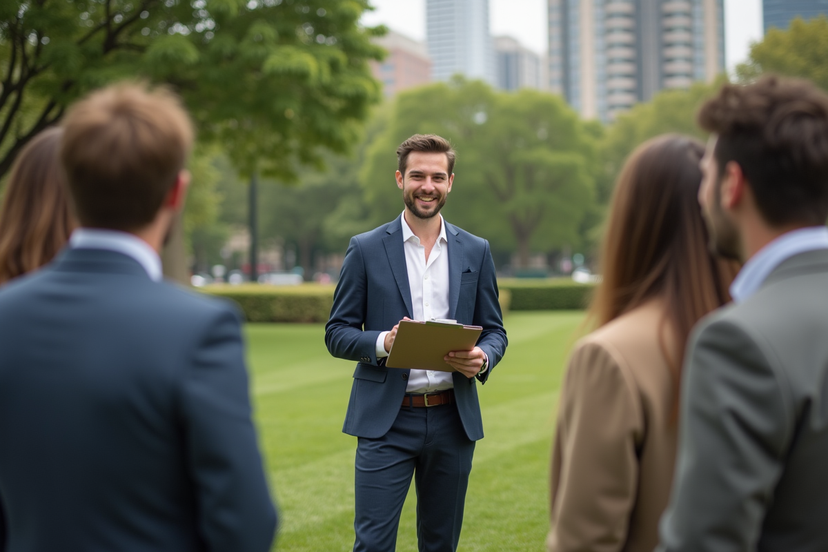 Jeune homme parlant lors d